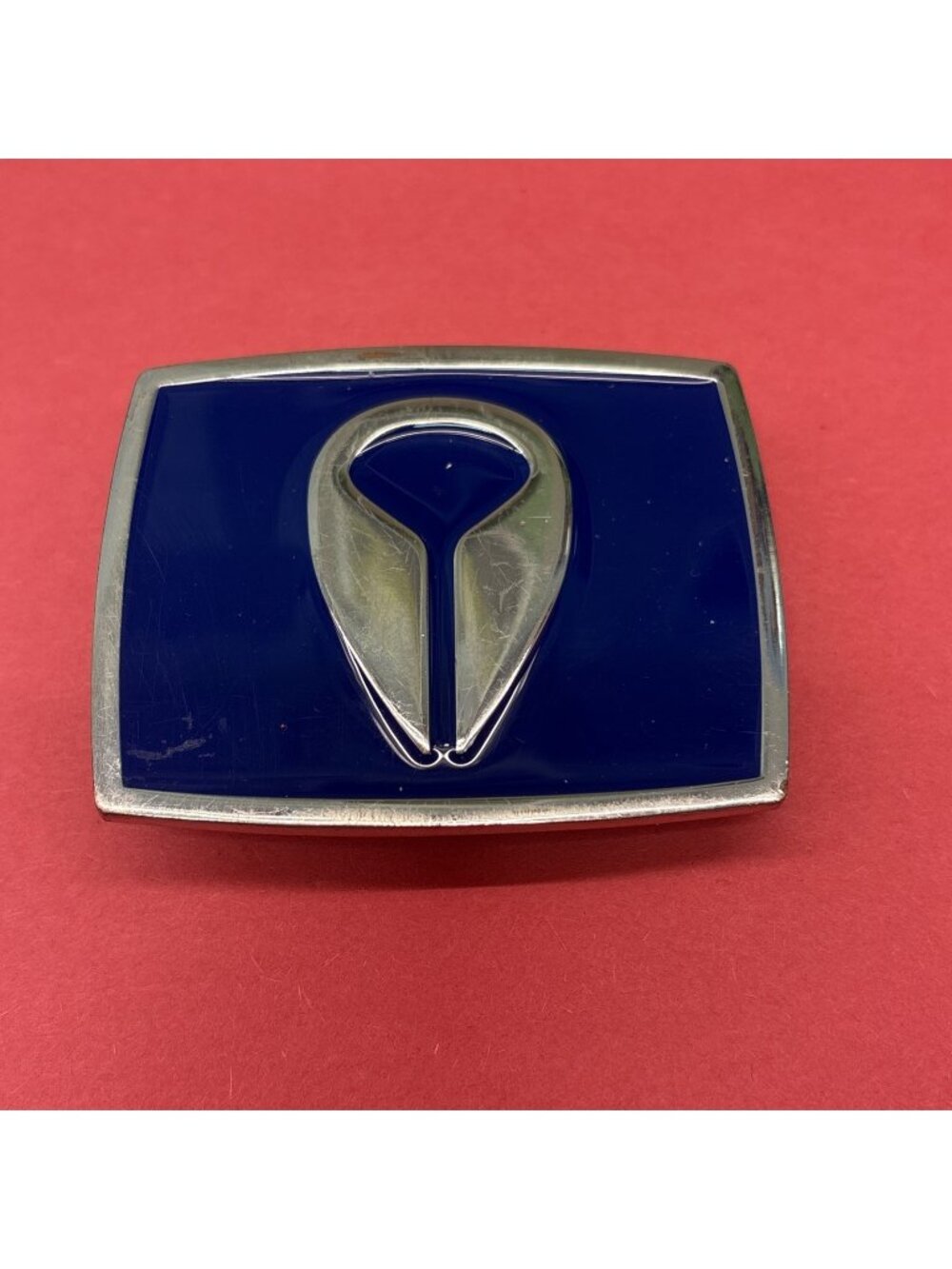 Vintage Y2K Nixon Blue Logo Belt Buckle